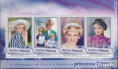 Produktbild von Briefmarken Togo 2017 Mi 8039-8042 Kleinbogen (kompl. Ausgabe) postfrisch Prinzessin Diana