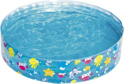 Produktbild von Kinderpool mit Rutsche 122x25cm Strandthema
