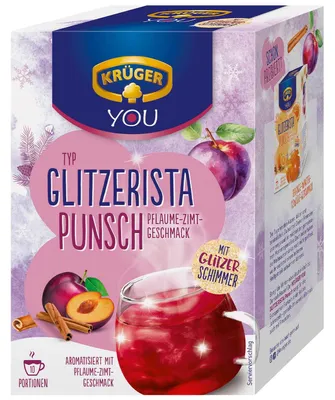 Zdjęcie produktu dla Krüger Glitterista Punch Plum Cinnamon 10 x 20g opakowanie 200g