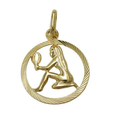 Produktbild von Anhänger 15mm Sternzeichen Jungfrau 9Kt GOLD gold 15mm