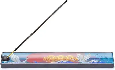 Produktbild von Keramik-Räucherstäbchenhalter Glückskraniche – 22,5 cm