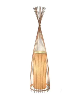 Image de Fine Asianliving Lampadaire en bambou fait à la main - Nora L25xP25H158cm