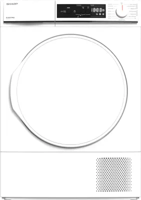 Produktbild von Sharp Wärmepumpentrockner 7kg Weiß  BubbleDrum LED-Display KD-NHA7S7PW21-DE