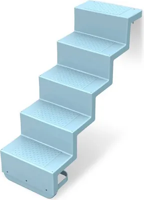 Produktbild von Pooltreppe Eleganz 60 I 5-stufig I Wandbefestigung - kurz I meerblau