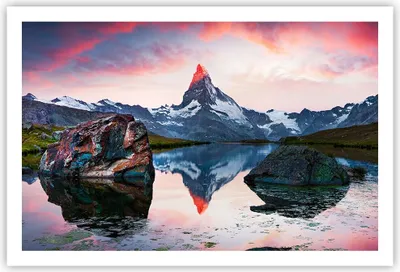 Produktbild von Poster - Poster ohne Rahmen - Berge Felsen Wasser - 91,5x61 cm - Wand Bild - Wanddeko - Wandbilder - Kunstposter - Wandposter - Bilder - Kunstdruck - Wanddekoration - Wandbild - P2XAA91x61-3892