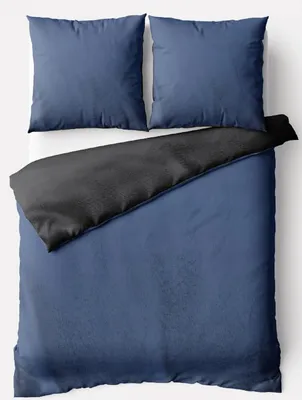 Obrázek produktu pro Moderní plyšové ložní prádlo na zip - jednobarevné, oboustranné a hřejivé Tmavě modré 200x200cm