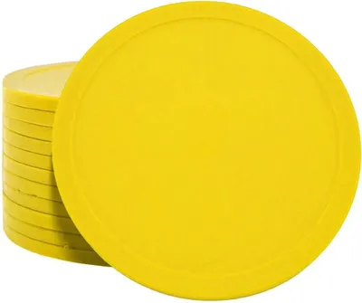 Obrázek produktu pro CombiCraft Blank Plastové mince Ø70mm Žlutá - 100 kusů