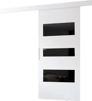 Zdjęcie produktu dla Minio, drzwi przesuwne "CLEAN C", drzwi pokojowe, 106 cm, kolor biały/czarny