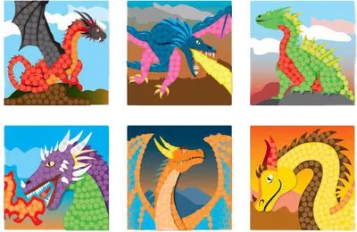 Produktbild von PlayMais® Card Set MOSAIC Fantasy Dragon