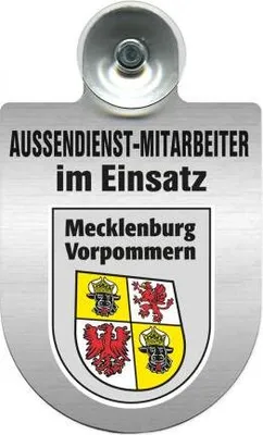 Produktbild von Einsatzschild Windschutzscheibe - Außendienstmitarbeiter im Einsatz - 309366--incl. Regionenwappen Color - Region Mecklenburg-Vorpommern