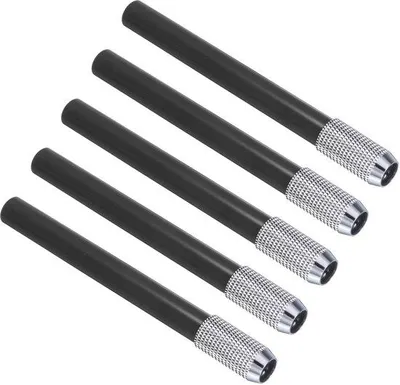 Image de Porte-crayons métalliques renforcés, lot de 5, noir, bureau