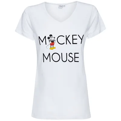 Produktbild von Mickey Mouse Herren T-Shirt Erwachsene Kurzarmshirt in drei Farben, Farbe:Weiß, Größe Herren:L