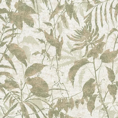 Produktbild von Profhome 782031-GU Florale Tapete metallische Akzente creme grün gold 5,33 m2