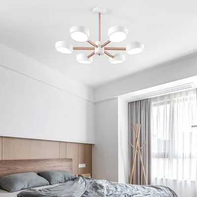 Produktbild von LED Deckenleuchte 9013D-6-W Weiß mit Fernbedienung Lichtfarbe einstellbar Acryl-Schirm A+ LED Wohnzimmerleuchte