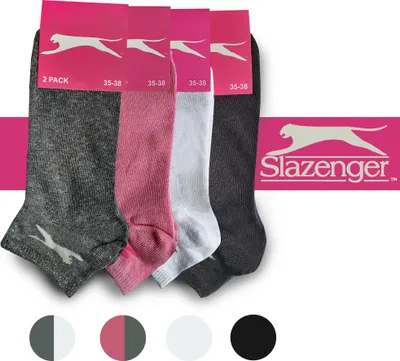 Produktbild von Farbenfrohe Damen Slazenger Sneakersocken mit Metallic-Effekt – 8 Paar in 39-42