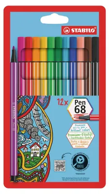 Immagine prodotto di STABILO Pen 68 marcatore Fine Multicolore 12 pz