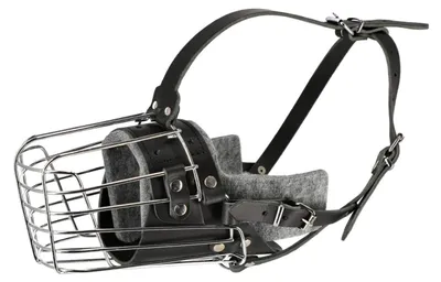 Metall-Maulkorbtraining für Hunde, L, 30-32 cm, verchromt