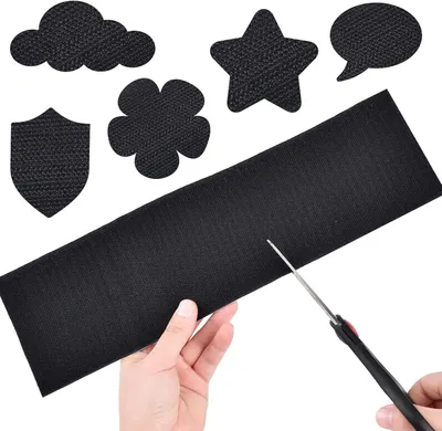 Obrázek produktu pro Samolepicí suchý zip – šířka 50 mm – délka 1 metr – oboustranný – polyester/nylon – černá barva