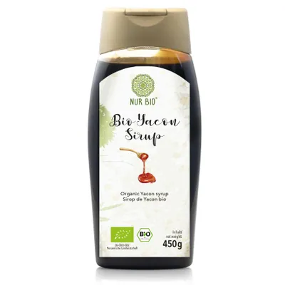 Produktbild von NUR BIO Bio Yacon Sirup natürliche Süße aus der Yaconwurzel kalorienarm 450g