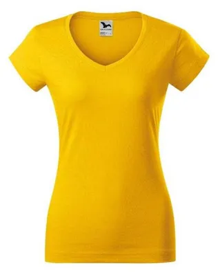 Image de Malfini - T-shirt pour femmes, encolure en V, ajusté PP10151 (L) (jaune)