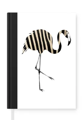 Obrázek produktu pro MuchoWow Zápisník Diář Rozpočet A5 Plameňák - Zebra - Černá a bílá