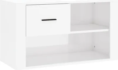 Produktbild von vidaXL Schuhschrank Hochglanz-Weiß 80x35x45 cm Holzwerkstoff