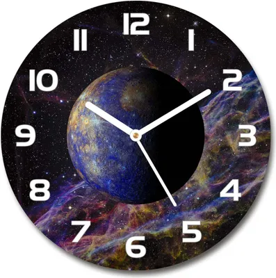 Produktbild von Wanduhr aus Glas 30fi Glasbild Glasuhr Gehärtetes Glas - weisse-zeiger - Mercury