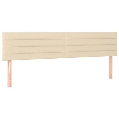 Image de vidaXL Têtes de lit 2 pcs. Crème 80x5x78/88 cm Tissu
