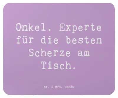 Produktbild von Mr. & Mrs. Panda Mousepad Spruch Onkel Scherzkönig - Lavendeltraum - Geschenk, Mouse Pad, Verwandte, Familienangehöriger, Familie, pc mausunterlage, Mauspad, Ersatzvater