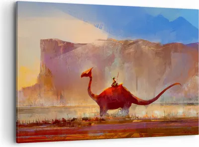 Produktbild von Bild auf Leinwand - Leinwandbild - Fantasie Märchen - 120x80cm - Wand Bild - Wanddeko - Wandbilder - Leinwanddruck - Bilder - Kunstdruck - Wanddekoration - Leinwand bilder - Wandkunst - AA120x80-3932