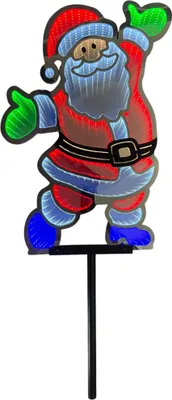 Produktbild von LED-Weihnachtsmann IP44 Infinity Effekt 444 SMD LED 60+50cm Erdspieß 36349