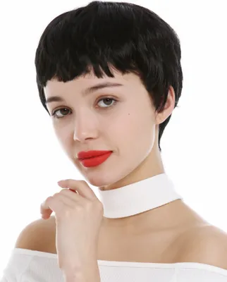 Produktbild von WIG ME UP Perücke kurz Pixie Cut Pony Schwarz SA098-1B