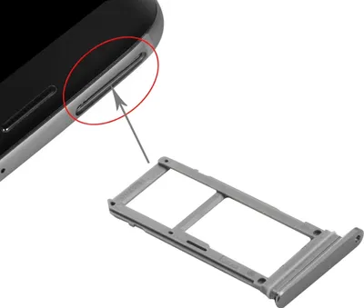 Produktbild von wortek Sim + Micro SD Karten Halter | Samsung Galaxy S7 | Dual Adapter Tray Slot Ersatz | Grau Silber