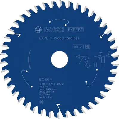 Produktbild von EXPERT Wood Kreissägeblatt, 140x1,8x20 mm, Z42 mit Reduzierring