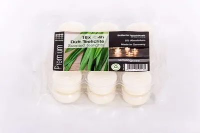 Produktbild von Duft-Teelicht, Click-Light. 18 Stück, 4h Brenndauer Lemongras