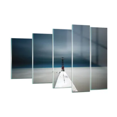 Produktbild von Bilder auf glas - 5 Teile - Turm Strand Himmel - 150x100cm - Glasbilder - Wandbilder - Bilder - zum Aufhängen bereit - Wanddekoration aus Glas - Glas Bilder - Wandbild auf Glas - GEG150x100-4988