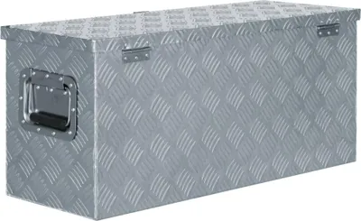 Obrázek produktu pro vidaXL Hliníková bedna 80×30×35 cm stříbrnán