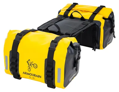 Image de Sacoche de selle pour moto, 70 litres (35 litres x 2), pour vélos