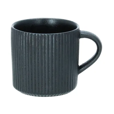 Produktbild von Bloomingville Neri, Einzelbild, 0,35 l, Schwarz, Steingut, Becher, Universal