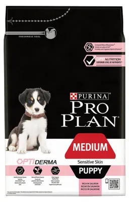 Produktbild von PURINA PROPLAN Medium Welpenfutter für empfindliche Haut mit Optiderma Lachs