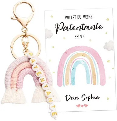 Produktbild von Peetmoeder-Sleutelhanger aus Holz für Baby-Shower oder Geboorte-Ausgabe