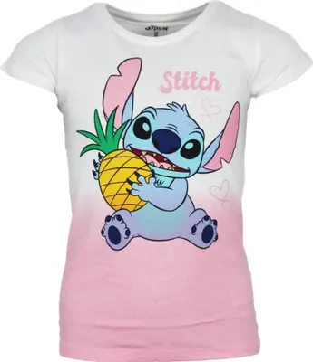 Produktbild von Disney Lilo und Stitch Mädchen Kinder kurzarm T-Shirt Shirt – Rosa / 92