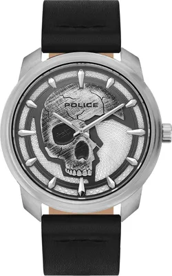 Police PL15714JS.04 Herrenuhr Bleder Schwarz/Stahl 1