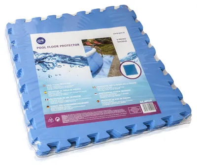 Immagine prodotto di Tappetini protettivi per piscine, confezione da 9 pezzi, spessore 4,5 mm, colore blu, adatti per giardino e piscina