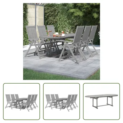 Produktbild von The Living Store 7-tlg. Garten-Essgruppe Massivholz Akazie