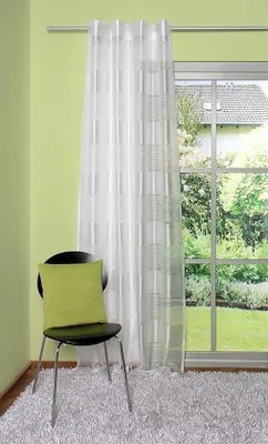 Obrázek produktu pro Průhledná závěsová záclona – poloprůhledná – 1 kus – bílá – 140 x 245 cm