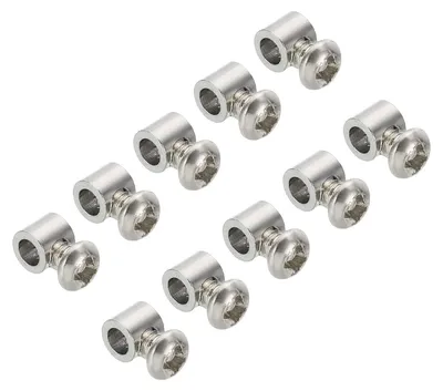 Drahtseilklemmen 5,3x6 mm, 30 Stk., Stahl, 3,5 mm, mit M4*0,7 Schrauben