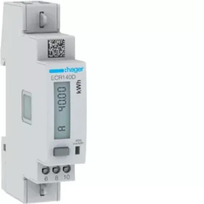 Produktbild von HAGER Energiezähler 1phasig ECR140D direkt 40A 1M MODBUS MID