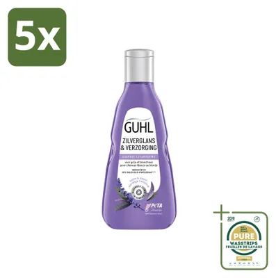 Zdjęcie produktu dla 5 sztuk szamponu "Guhl Silberglanz & Pflege" - 250 ml - zestaw ekonomiczny
