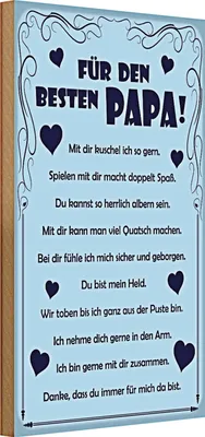 Produktbild von Holzschild Spruch 20x30cm Für den besten Papa